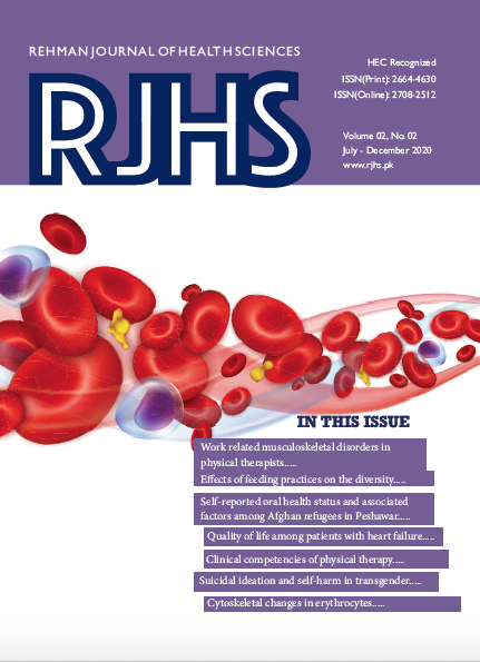 					View Vol. 2 No. 2 (2020): Rehman Journal of Health Sciences
				